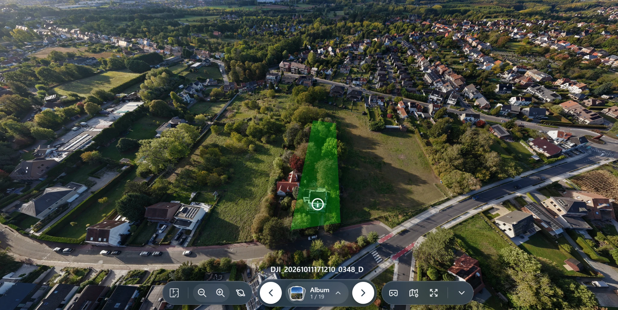 Vue aérienne de la visite virtuelle 01