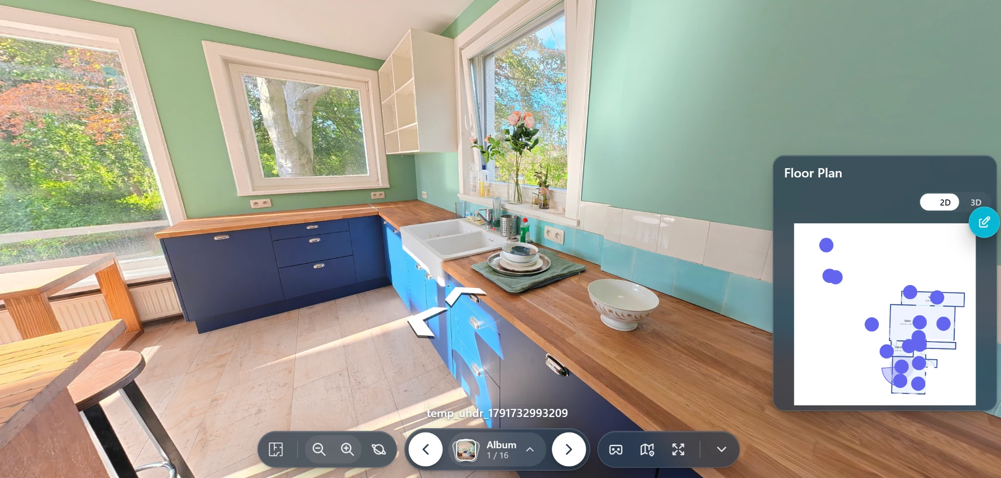 Vue de cuisine de la visite virtuelle 02